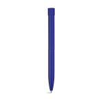 Kugelschreiber aus recyceltem Aluminium mit Magnetdruckknopf und schwarzer Tinte farbe marineblau Ansicht von hinten