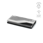 Powerbank aus recyceltem Kunststoff mit LED-Anzeige 10.000 mAh farbe schwarz