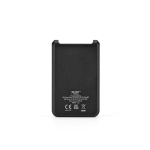 Powerbank aus recyceltem Kunststoff mit Schnellladefunktion, 6.000 mAh farbe schwarz Ansicht von hinten