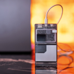 Powerbank aus recyceltem Kunststoff mit LED-Anzeige 20.000 mAh farbe schwarz dritte Ansicht der Umgebung