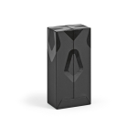 Powerbank aus recyceltem Kunststoff mit LED-Anzeige 20.000 mAh farbe schwarz vierte Ansicht