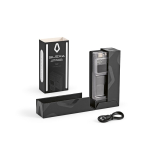 Powerbank aus recyceltem Kunststoff mit LED-Anzeige 20.000 mAh farbe schwarz