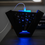 Powerbank aus recyceltem Kunststoff mit LED-Anzeige 20.000 mAh