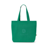 Tasche aus recycelter Baumwolle und RPET, 180 g/m2 farbe grün