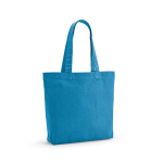 Tasche aus recycelter Baumwolle und RPET, 180 g/m2 farbe hellblau