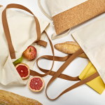 Tasche aus recycelter Baumwolle mit langen Henkeln, 180 g/m2 farbe natürliche farbe Ansicht der Umgebung