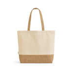 Tragetasche aus recycelter Baumwolle und recyceltem Polyester mit Juteboden, 19 l farbe natürliche farbe Ansicht von hinten