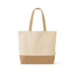 Tragetasche aus recycelter Baumwolle und recyceltem Polyester mit Juteboden, 19 l farbe natürliche farbe Ansicht von vorne