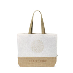 Tragetasche aus recycelter Baumwolle und recyceltem Polyester mit Juteboden, 19 l farbe natürliche farbe