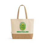 Tragetasche aus recycelter Baumwolle und recyceltem Polyester mit Juteboden, 19 l farbe natürliche farbe