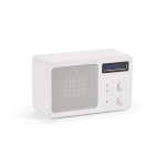 Kabelloser Lautsprecher aus recyceltem Kunststoff mit LCD-Display, 15 W farbe weiß