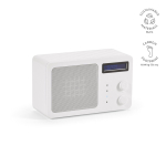 Kabelloser Lautsprecher aus recyceltem Kunststoff mit LCD-Display, 15 W farbe weiß