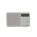 Kabelloser Lautsprecher aus recyceltem Kunststoff mit LCD-Display, 15 W farbe silber