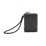Kabelloser Lautsprecher aus recyceltem Kunststoff mit integriertem Subwoofer, 3 W farbe schwarz Ansicht von hinten