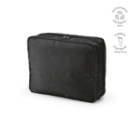 Reise-Kulturbeutel aus recyceltem Polyester mit Haken, 4,5 l farbe schwarz