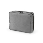 Reise-Kulturbeutel aus recyceltem Polyester mit Haken, 4,5 l farbe grau