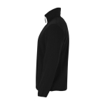 Herren-Fleecejacke aus Polyester mit hohem Kragen, 300 g/m², Roly farbe schwarz Seitenansicht