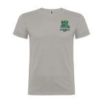 Herren-T-Shirt aus 100% Baumwolle, 155 g/m², Roly Beagle farbe grau Ansicht mit Siebdruck