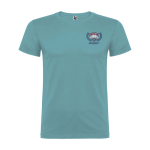 Herren-T-Shirt aus 100% Baumwolle, 155 g/m2, Roly Beagle farbe lagunenblau Ansicht mit Siebdruck