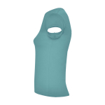 Damen-T-Shirt aus Baumwolle mit V-Ausschnitt, 200 g/m2, Roly farbe lagunenblau Seitenansicht