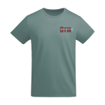 T-Shirt aus Bio-Baumwolle für Herren, 175 g/m2, Roly farbe blaugrau Ansicht mit Siebdruck
