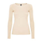 Damen-T-Shirt aus 100% Baumwolle gestrickt, 160 g/m2,Roly farbe sandbraun