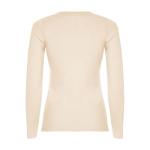 Damen-T-Shirt aus 100% Baumwolle gestrickt, 160 g/m2,Roly farbe sandbraun zweite Rückansicht