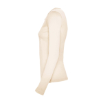 Damen-T-Shirt aus 100% Baumwolle gestrickt, 160 g/m2,Roly farbe sandbraun Seitenansicht