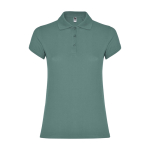 Kurzarm-Piqué-Polo aus Baumwolle für Damen, 200 g/m2, Roly farbe militärgrün