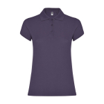 Kurzarm-Piqué-Polo aus Baumwolle für Damen, 200 g/m2, Roly farbe lila