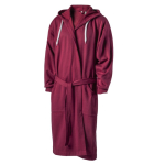 Bademantel mit Kapuze Baumwolle/Poly S/M farbe bordeaux