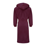 Bademantel mit Kapuze Baumwolle/Poly S/M farbe bordeaux dritte Ansicht