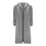 Bademantel mit Kapuze Baumwolle/Poly S/M farbe grau zweite Ansicht