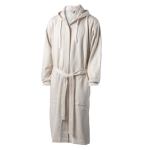 Bademantel mit Kapuze Baumwolle/Poly S/M farbe beige