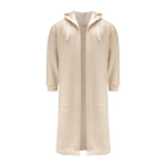 Bademantel mit Kapuze Baumwolle/Poly S/M farbe beige zweite Ansicht