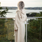 Bademantel mit Kapuze Baumwolle/Poly S/M farbe beige sechste Ansicht