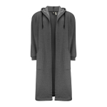 Bademantel mit Kapuze Baumwolle/Poly S/M farbe dunkelgrau zweite Ansicht