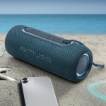 Wasserdichter zylindrischer Lautsprecher mit LED-Details farbe dunkelblau siebte Ansicht