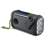 Tragbares Silikonradio mit Taschenlampe und Powerbank 1.000 mAh Muse farbe schwarz zweite Ansicht