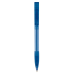 Kunststoff-Kugelschreiber aus Deutschland, nachfüllbar, blaue Tinte farbe blau-transparent zweite Ansicht