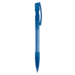 Kunststoff-Kugelschreiber aus Deutschland, nachfüllbar, blaue Tinte farbe blau-transparent fünfte Ansicht