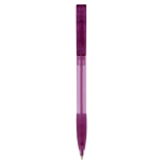 Kunststoff-Kugelschreiber aus Deutschland, nachfüllbar, blaue Tinte farbe violett-transparent zweite Ansicht