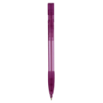 Kunststoff-Kugelschreiber aus Deutschland, nachfüllbar, blaue Tinte farbe violett-transparent vierte Ansicht