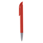 Kunststoff-Kugelschreiber mit matter Oberfläche aus der EU, blaue Tinte farbe rot dritte Ansicht