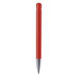 Kunststoff-Kugelschreiber mit matter Oberfläche aus der EU, blaue Tinte farbe rot vierte Ansicht