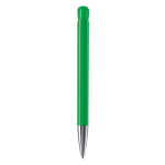 Kunststoff-Kugelschreiber mit matter Oberfläche aus der EU, blaue Tinte farbe grün vierte Ansicht
