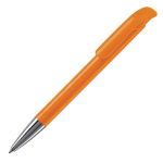 Kunststoff-Kugelschreiber mit matter Oberfläche aus der EU, blaue Tinte farbe orange