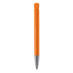 Kunststoff-Kugelschreiber mit matter Oberfläche aus der EU, blaue Tinte farbe orange zweite Ansicht