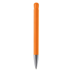 Kunststoff-Kugelschreiber mit matter Oberfläche aus der EU, blaue Tinte farbe orange vierte Ansicht
