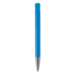 Kunststoff-Kugelschreiber mit matter Oberfläche aus der EU, blaue Tinte farbe hellblau zweite Ansicht